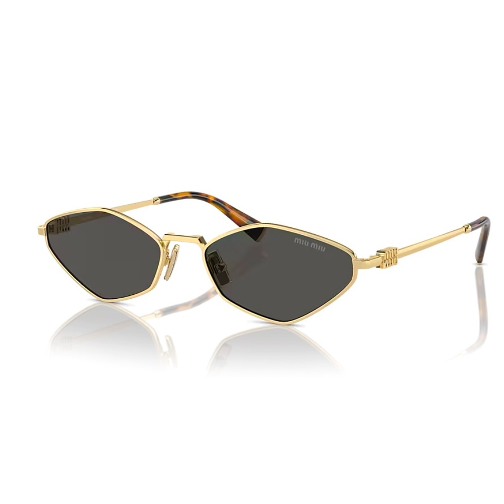 Miu Miu Gold and Black Sunglasses